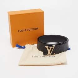 Louis Vuitton Monogram Eclipse LV Initiales Reversible Belt 85CM
