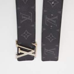 Louis Vuitton Monogram Eclipse LV Initiales Reversible Belt 85CM