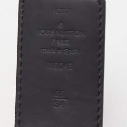 Louis Vuitton Monogram Eclipse LV Initiales Reversible Belt 85CM