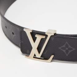 Louis Vuitton Monogram Eclipse LV Initiales Reversible Belt 85CM