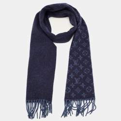 Louis Vuitton Mng Giant Scarf Navy Cashmere