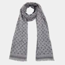 Louis Vuitton Grey Cotton Monogram Essentials Stole