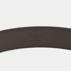 Pre Owned Louis Vuitton Damier Ebene Canvas LV Initiales Belt 90CM