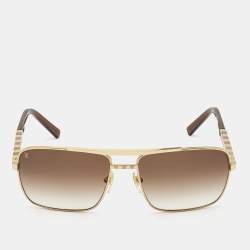 Louis Vuitton Gold Tone/ Grey Z1200W Nightlight Aviator Sunglasses
