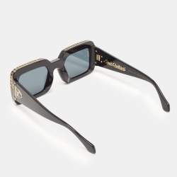 Louis Vuitton Black/Gold Z1591W  Zillionaires Rectangular Sunglasses  