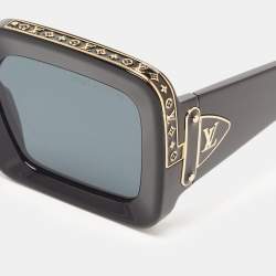 Louis Vuitton Black/Gold Z1591W Zillionaires Rectangular Sunglasses Louis  Vuitton