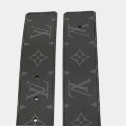 Pre Owned Louis Vuitton Monogram Eclipse Canvas Reversible Belt Strap 85CM