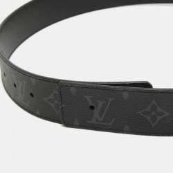 Pre Owned Louis Vuitton Monogram Eclipse Canvas Reversible Belt Strap 85CM