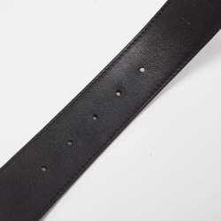 Pre Owned Louis Vuitton Monogram Eclipse Canvas LV Circle Reversible Belt 100CM