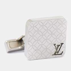 Louis Vuitton Champs Elysées Textured Silver Tone Cufflinks