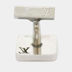 Louis Vuitton Champs Elysées Textured Silver Tone Cufflinks