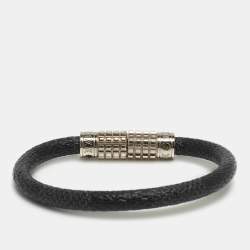 Louis Vuitton Digit Damier Canvas Silver Tone Bracelet 