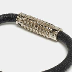 Louis Vuitton Digit Damier Canvas Silver Tone Bracelet 