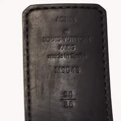 Louis Vuitton Monogram Eclipse Canvas LV Initiales Belt 90CM