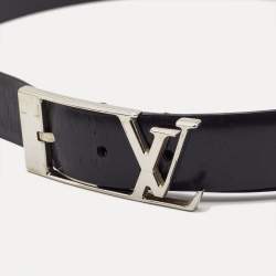 Pre Owned Louis Vuitton Black Leather Neogram Belt 90CM