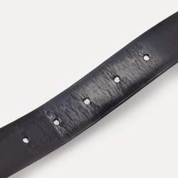 Pre Owned Louis Vuitton Black Leather Neogram Belt 90CM