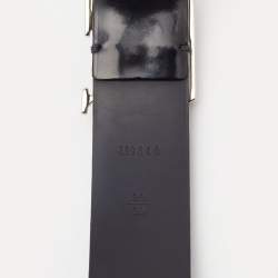 Pre Owned Louis Vuitton Black Leather Neogram Belt 90CM