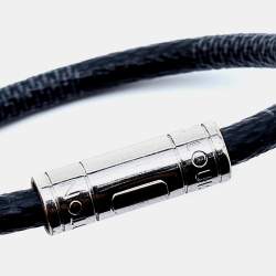 Louis Vuitton Charcoal Grey Keep It Black Damier Canvas Bracelet