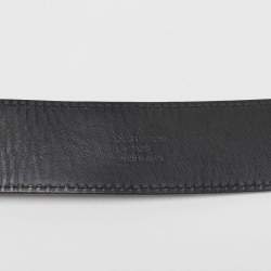 Pre Owned Louis Vuitton Damier Graphite Canvas LV Initiales Belt 95CM