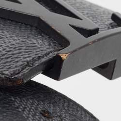 Pre Owned Louis Vuitton Damier Graphite Canvas LV Initiales Belt 95CM