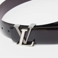 Louis Vuitton Black Vernis LV Initiales Belt 90CM