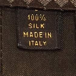 Louis Vuitton Brown Damier Checkerboard Pattern Silk Tie