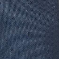 Louis Vuitton Navy Blue Logo Silk Tie