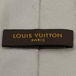 Louis Vuitton Grey Logo Silk Jacquard Tie 