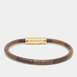 Louis Vuitton Keep it Canvas Gold Tone Bracelet