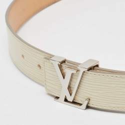 Pre Owned Louis Vuitton Ivorie Epi Leather LV Initiales Belt 90 CM