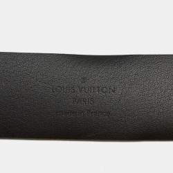 Pre Owned Louis Vuitton Black Leather Neogram Belt 90CM