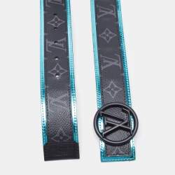 Louis Vuitton Monogram Eclipse and Antarctica Canvas LV Circle Reversible Belt 90 CM