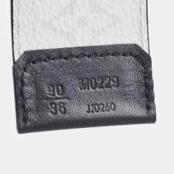 Louis Vuitton Monogram Eclipse and Antarctica Canvas LV Circle Reversible Belt 90 CM