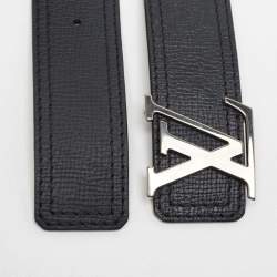مملوكة مسبقًا Louis Vuitton Black Leather LV Initiales Belt Size 90 CM