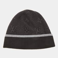 Pre Owned Louis Vuitton Black My Monogram Eclipse Wool Hat