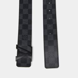 مملوكة مسبقًا Louis Vuitton Damier Graphite Initiales Belt Size 100 CM