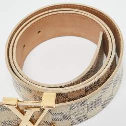 Louis Vuitton Damier Azur Canvas LV Initiales Belt 95CM