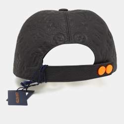 Pre Owned  Louis Vuitton X Virgil Abloh Limited Edition Black Casquette Monogram Quill Baseball Cap One Size