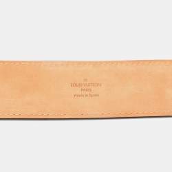 مملوكة مسبقًا Louis Vuitton Black Leather Travelling Requisites Buckle Belt 100CM