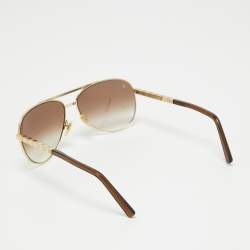 Pre Owned Louis Vuitton Brown Gradient Z0339U Attitude Pilote Aviator Sunglasses