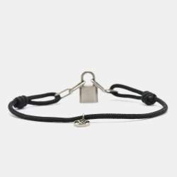 Pre Owned Louis Vuitton Lockit X Virgil Abloh Enamel Titanium Cord Bracelet
