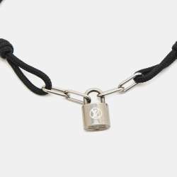 Pre Owned Louis Vuitton Lockit X Virgil Abloh Enamel Titanium Cord Bracelet