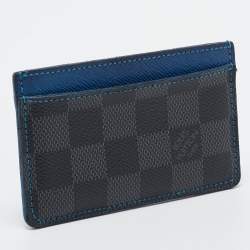Louis Vuitton Blue Damier Graphite Canvas Card Holder 