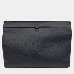 Louis Vuitton Black Leather Shadow Discovery Pochette Clutch