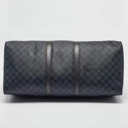 Louis Vuitton Damier Cobalt Canvas Keepall Bandouliere 55 Bag