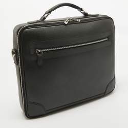 Louis Vuitton Black Taiga Leather Odessa Computer Case Bag