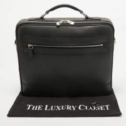 Louis Vuitton Black Taiga Leather Odessa Computer Case Bag
