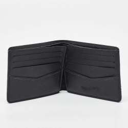 Louis Vuitton Black Coated Canvas Slender Bifold Wallet