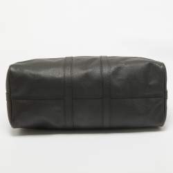 Pre Owned Louis Vuitton Black Leather Leather Keepall Bandoulière 50 Bag