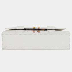 Louis Vuitton White Lambskin Leather Scarecrow Flap Soft Messenger Trunk
